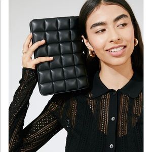 Vegan Leather Quilted Crossbody Bag